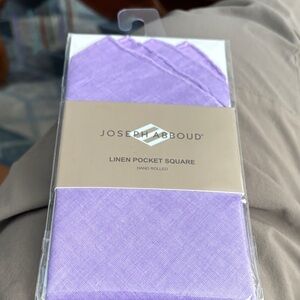 Joseph Abboud Lavender Linen Pocket Square